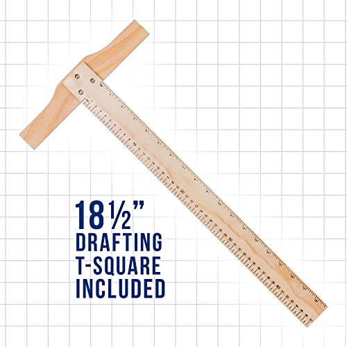US Art Supply Adjustable Wood Artist Drawing & Sketching Board with Storage Drawer US Art Supply