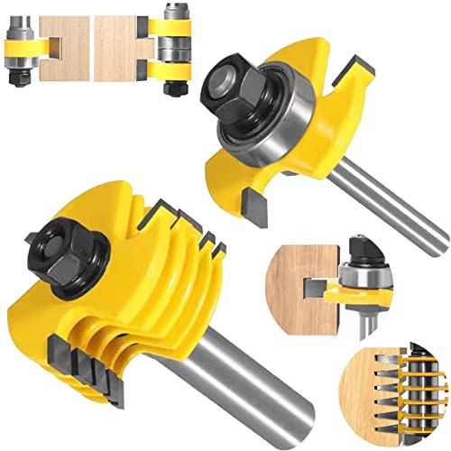 Domino Joiner Tool, Domino Joiner, 3 Wing Adjustable Woodworking Router Bit Dove Tailing Router Jig 8mm Shank for Plywood for Medium Density Azoiikwd