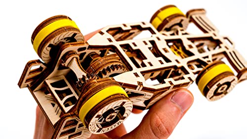 WOODEN.CITY Bolid Car Model Kit 3D Wooden Puzzles - Wooden Models for Adults to Build and Paint It Yourself - Wooden 3D Puzzles for Adults - Model WOODEN.CITY
