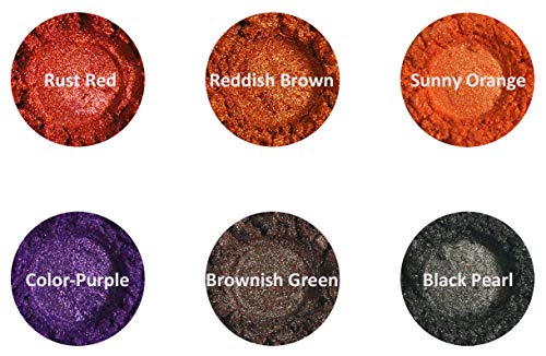 Pigment Mica Powder 12 Colors 10g/0.35oz Mica Powder Set Metallic Effect for Epoxy Resin Kit Color Pigment Soap Making Paint Nail Polish Makeup VITORY