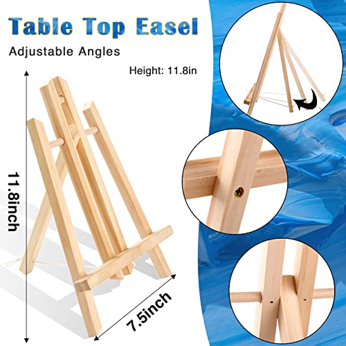 ESRICH Acrylic Paint Canvas Set,42 Piece Professional Premium Paint Kit with 1 Wood Easel,24Colors,10 Brushes,6 Canvases, Painting Supplies Kit for ESRICH