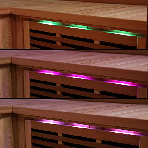 Radiant Saunas BSA1315 Cedar Elite 3-4 Person Infrared Sauna with 9 Carbon Heaters, Wood