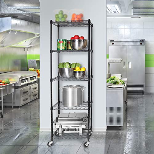 Seville Classics UltraDurable Heavy Duty NSF Solid Steel Wire Rack Storage Unit, Organizer for Garage, Warehouse, Office, Restaurant, Classroom, Seville Classics