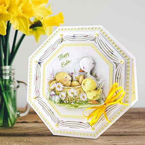 Katy Sue Spring & Easter Paper Tole 3D Die Cut Decoupage Pack. Contains 12 Die-Cut Sheets in Letter Size (4 Designs, 3 Copies of Each Design) - for Katy Sue