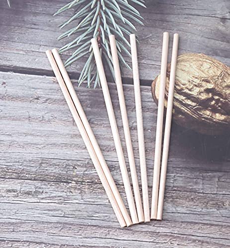 Ruwado 60 Pcs 12 Inch Wooden Dowel Rods Natural Unfinished Wood Hardwood Sticks for Crafting Project DIY Home Decoration Photo Painting Props Cake Ruwado