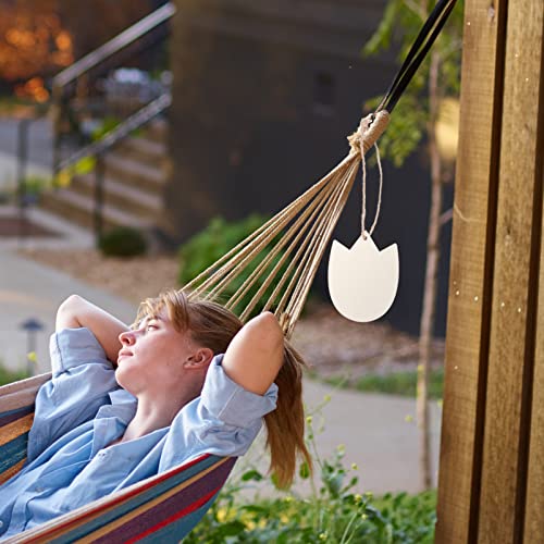 20Pcs Unfinished Wooden Cutouts Tulip Flower Wooden Slices DIY Wooden Embellishment Blank Wood Pieces for DIY Arts Crafts Wedding Decorations VOSAREA