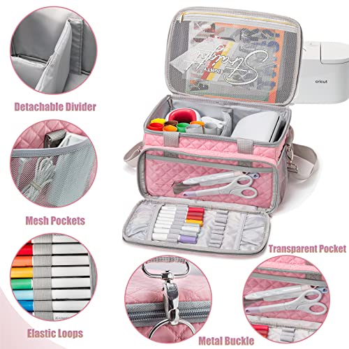 AMOIGEE Carrying Bag For Cricut Joy Machine, Cricut Easy Press Mini, Heat Press, Cricut Mug Press, Cricut Joy Case With Pockets for Cricut AMOIGEE