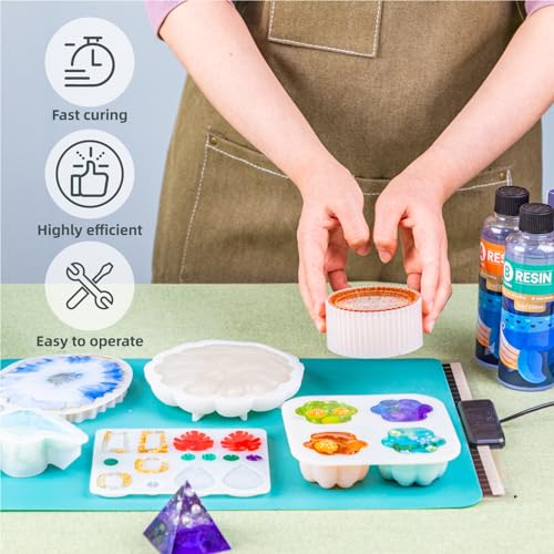 ISTOYO Resin Heating Mat, Resin Molds Heating Pad, Resin Curing Machine, Epoxy Resin Dryer with Time Adjustment Function for Epoxy Molds, Resin ISTOYO