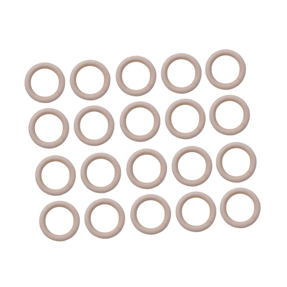 Toyvian 20 Pcs Kids Wooden Toys Kids Educational Toys Baby Kit Unfinished Wooden Rings DIY Baby Teething Ring Rustic Baby Gym Rings Bamboo Baby Toyvian