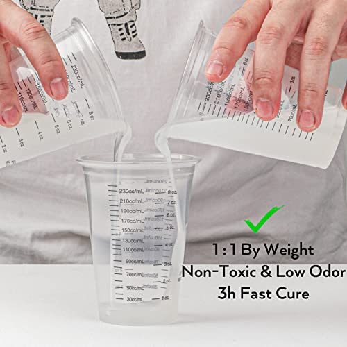 Nicpro 140 oz Silicone Mold Making Kit 15A, Platinum Liquid Silicone Rubber for Mold Maker, Translucent & Flexible & Food Safe Mix Ratio 1:1 for Nicpro