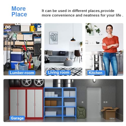 PayLessHere Wire Shelving Unit Heavy Duty Storage Rack Metal Shelf Garage Organizer Wire Rack with Casters (Black, 36" D x 14" W x 72" H) PayLessHere