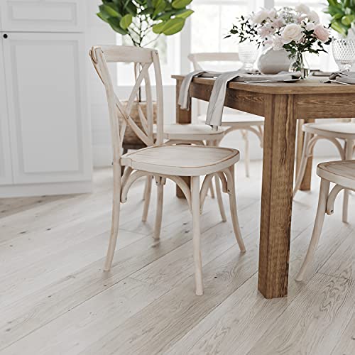 Merrick Lane Jessamine 46" x 30" Rectangular Antique Rustic Solid Pine Farm Dining Table Merrick Lane