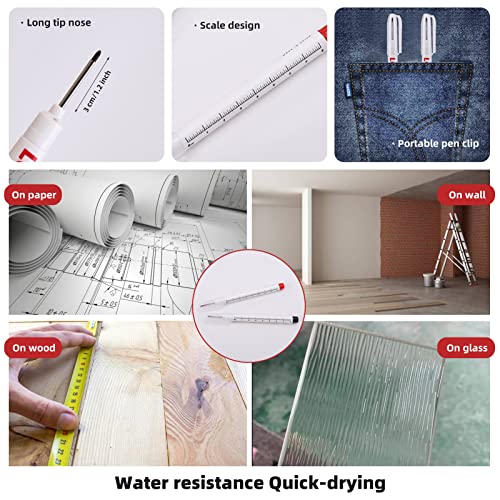 Rafter Square and 12 inch Combo Square Set, Carpentry Squares, Combination Square with Bubble Vial, Woodworking Square, Aluminum Rafter Square, LARMEIL