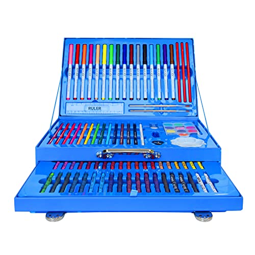 Art 101 Doodle and Color Art Set with 36 Pieces in A Colorful Carrying Case