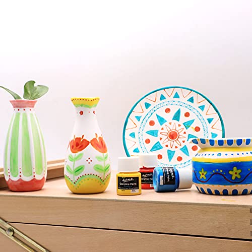 MONT MARTE Ceramic Paint Set Signature 26 x 0.7 US fl.oz (20ml) Multicolor, Vibrant Ceramic Paint, Suitable for Porcelain, Glass, China, Acrylic MONT MARTE