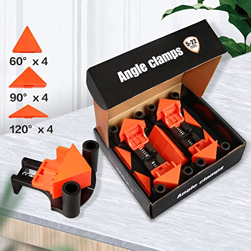 60/90/120 Degree Corner Clamp,Pro Carson Clamps for Woodworking,Adjustable Single Handle Spring Loaded Right Angle Clamp,Tool Gift for Men Father Batidora