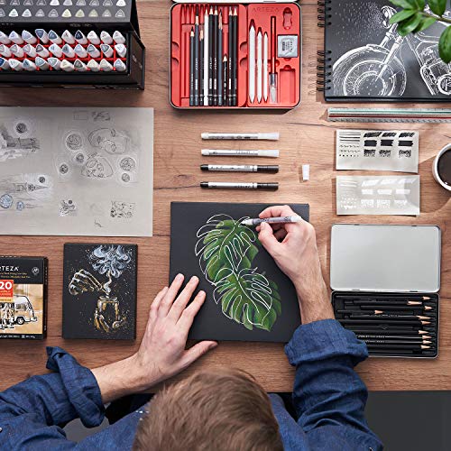 Arteza Acrylic Paint Markers, Pack of 20 Black & White Acrylic Paint Pens, Painting Art & Craft Supplies for Canvas, Glass, Plastic, and Rock ARTEZA