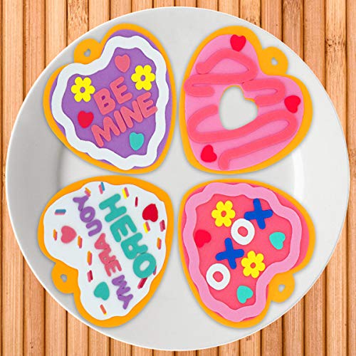 Valentines Day Foam Heart Crafts Kit in Bulk for Kids Classroom Exchange Gifts Party Favor Valentines Day Craft 12Pcs ceiba tree