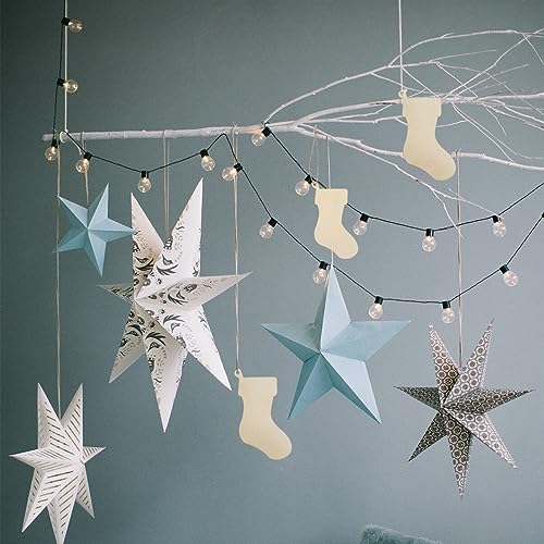 FOMIYES 50pcs Stockings Wooden Chips, Unfinished Christmas Wood Hanging Ornaments, Craft Christmas Tree Stockings Hanging Pieces, Wooden Stockings FOMIYES