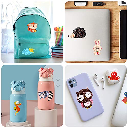 Labeol 42Pcs 5D Diamond Painting Stickers Kits for Kids Arts and Crafts for Kids Ages 8-12 Easy to DIY Creative Diamond Mosaic Sticker Craft by Labeol