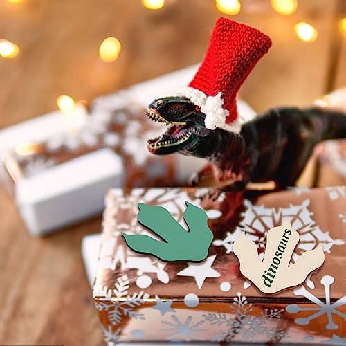 OLYCRAFT 12Pcs Wooden Dinosaur Foot Prints 3.5x3x0.3inch Unfinished Blank Wood Cutouts Slices Natural Claw Shape Unfinished Wood DIY Crafts Dinosaur OLYCRAFT