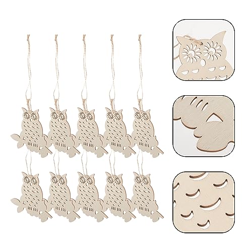 SEWACC 1 Set owl Wood Chips Halloween Decor Halloween Supplies Owl Wood Slices Unfinished Wood Chips DIY Wood Boards Halloween Adorn Wood Decor DIY SEWACC