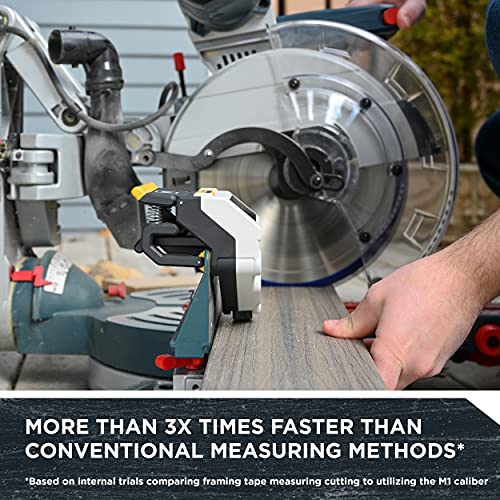 REEKON M1 Caliber Measuring Tool for Miter Saws – Eliminates Need to Measure & Mark Materials, Reduces Cut Time and Increases Safety, Measures Flat & REEKON