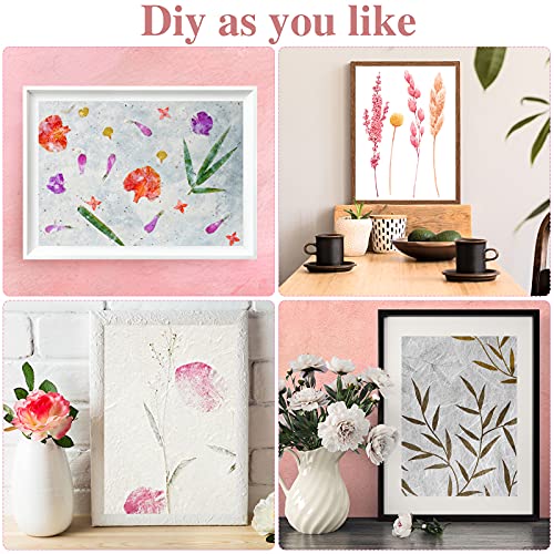 12 Pieces Paper Making Kit, 2 Size Wooden Paper Making Mould Frame Paper Making Screen Paper Making Mould Dried Flowers, Sponge with Replace Mesh Honoson