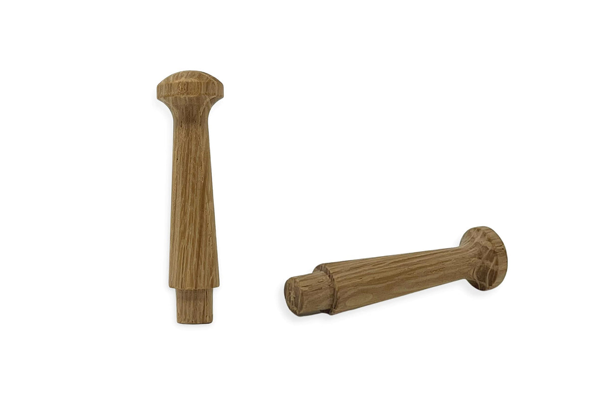 Oak 1.75-Inch Small Unfinished Shaker Pegs Includes Tenon Length of 1/4-Inch (25-Pack) - Balsam Point Workshop Balsam Point Workshop