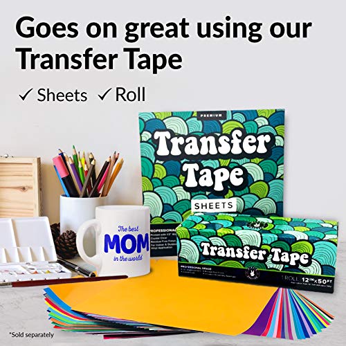 50 Pack Adhesive Permanent Vinyl - Endless Crafting Possibilities with Glossy & Matte Vinyl Sheets to Decorate Your House, Party, Car, Mugs, and More HIPPIE CRAFTER