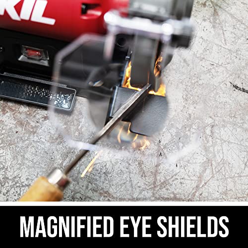 SKIL 3.0 Amp 8 In. Bench Grinder with Built-in Water Cooling Tray & LED Work Light - BI9502-00 Skil