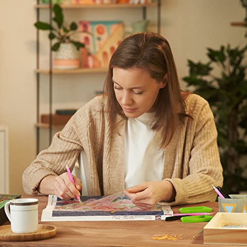 Arteza 5D Diamond Painting Kit, 2-Pack, Floral Designs, Full-Drill Diamond Art for Adults, 12 x 16 Inches Canvases, Round Rhinestones, & Painting ARTEZA