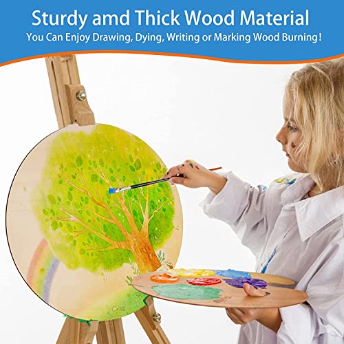 6 Pack 18 Inch Wood Circles for Crafts Unfinished Wood Rounds Natural Round Wooden Discs Blank Round Wood Signs Wooden Cutouts for Door Hangers, Door AWIZOM