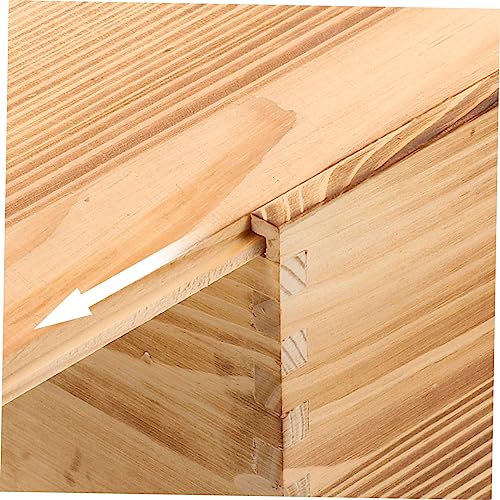 VILLCASE 3pcs Box Pull Out Wooden Box Wood Boxes for Crafts Kitchen Drawer Storage Organizer Wooden Boxes Unfinished Treasure Chest Wood Crates VILLCASE
