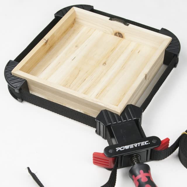 POWERTEC 71101V Deluxe Quick Release Strap Clamp | Woodworking Frame Clamping Strap Holder, 1 PK POWERTEC