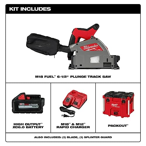 Milwaukee 2831-21 M18 FUEL 18V 6-1/2" Cordless Li-Ion Plunge Track Saw Kit Milwaukee