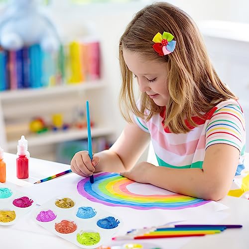 White Art Paint Tray Palette 6 Well Rectangular Watercolor Palette Paint Holder Tray Paint Tray for Student Adult Painting Party Art Painting DIY Mototo