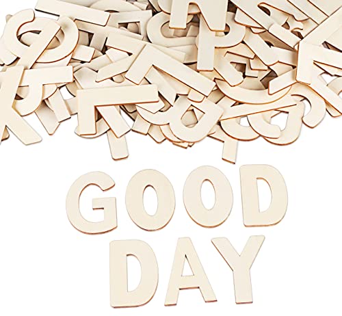 3" Wooden Letters - 78 Pcs Wood Alphabet Letters for Crafts Wood Letters Sign Decoration Unfinished Wood Letters for Letter Board/Wall ilauke
