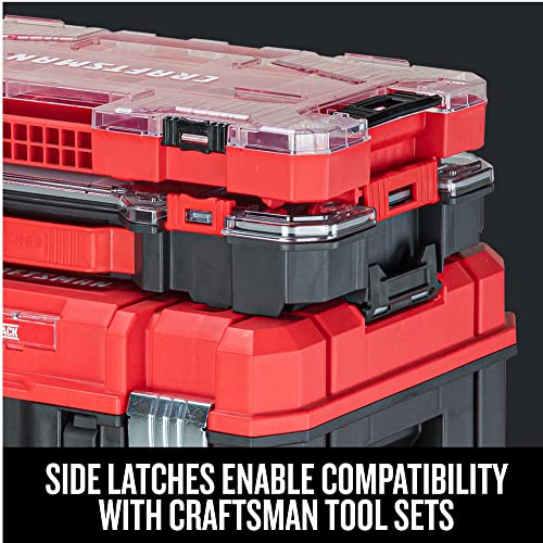 CRAFTSMAN VERSASTACK Storage Organizer, Small Parts Organizer, 20-Compartments, Lid Includes Secure Latch (CMST17828) Craftsman
