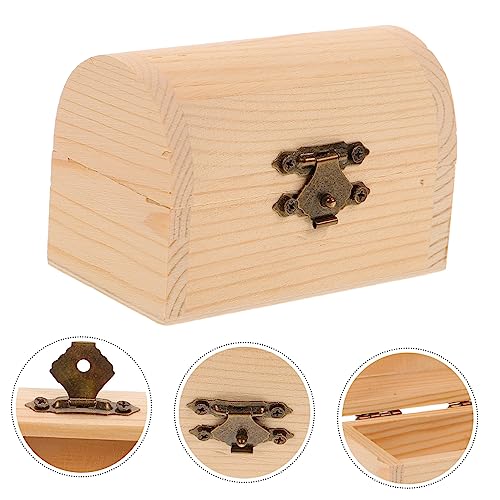 Unomor 2Pcs big wooden box Storage rack decorative boxes for storage dried flower box Jewelry box manual wooden box jewelry unfinished wood bin Unomor