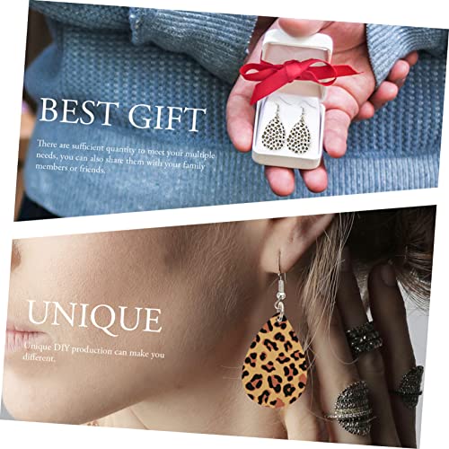 VILLCASE 2 Sets Sublimation Wood Earrings Blanks Unfinished Wooden Earrings Earring Making Kit Rubber Earring Backs Wood Blank Earrings Decorative VILLCASE