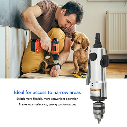 3/8in Zinc Alloy Straight Air Drill Wear Resistant Air Operated Drill for Industry FTVOGUE