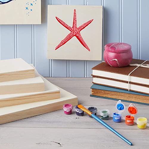 Bright Creations Set of 8 Unfinished Wood Canvas Boards for Painting, Wooden Panels for Crafts, DIY Signs in 4 Sizes Bright Creations