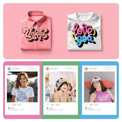 JAVIGA Heat Transfer Vinyl, Black HTV 12" x 10ft Black Iron on Vinyl Roll Compatible with Cricut All Cutting Machine and Heat Press, Black HTV Vinyl JAVIGA