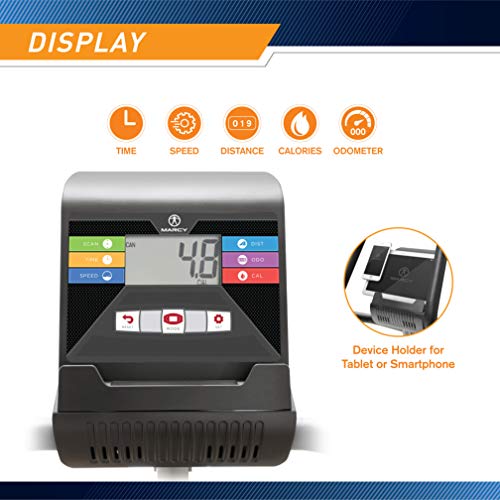 Marcy Magnetic Recumbent Exercise Bike with 8 Resistance Levels NS-40502R,Grey MARCY