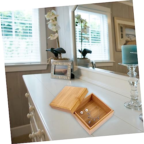 MAGICLULU 2 Pcs Wooden Storage Box Treasure Chest Unfinished Wooden Chest Jewelery Organzer Tarot Unfinished Wood Crates Blank Wooden Storage Bins MAGICLULU