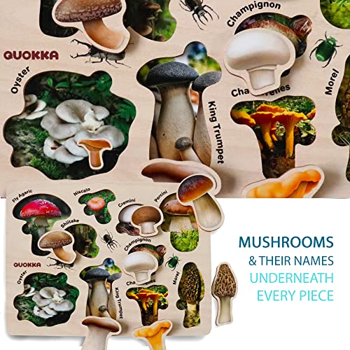 Wooden Puzzles for Toddlers 2-4 by QUOKKA – 3X Set Montessori Toys Puzzles for Kids Ages 3-5 – Wood Educational Baby Game 12-18 Months – Gift QUOKKA