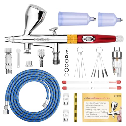 Air Brush Kit with Air Compressor, Rhinowisdom Airbrush Kit 48PSI