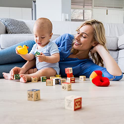 Wooden Cubes 3/4 inch Small Wood Blocks for Crafts 2cm Unfinished Natural Wood Square Block for DIY Projects and Puzzle Making (110PCS) Ourtroness