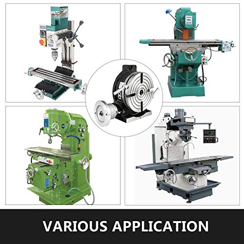 Mophorn Rotary Table 8Inch Horizontal Vertical HV8 Precision 3MT Milling Drilling Machine Vernier Reading Milling Drilling Boring Mophorn